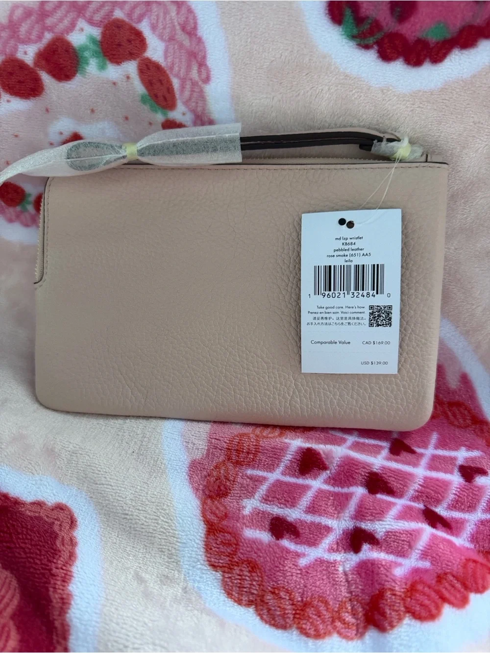 kate spade Blush Pink Leather Wristlet Wallet